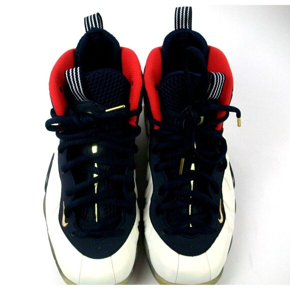 Nike Little Posite One GS Obsidian/Red/Gold Size 4Y Great Condition - Picture 6 of 10